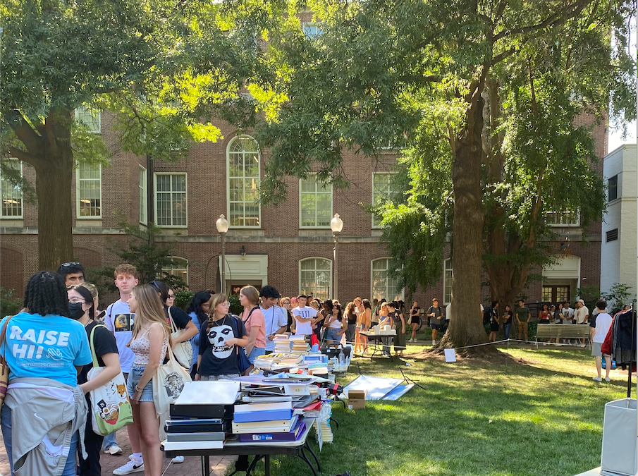Students at the Reuse Market