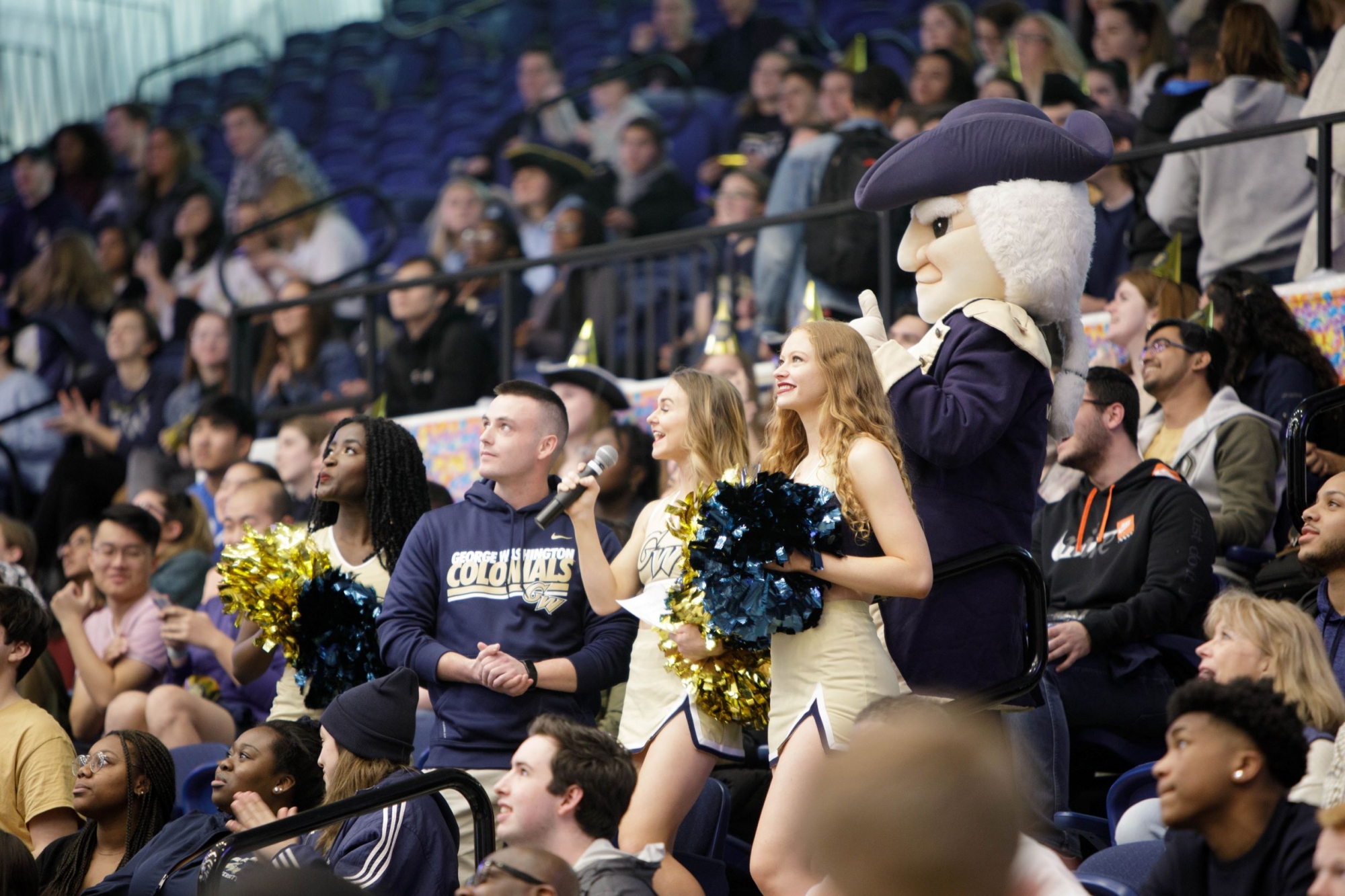 crowd at basketball game